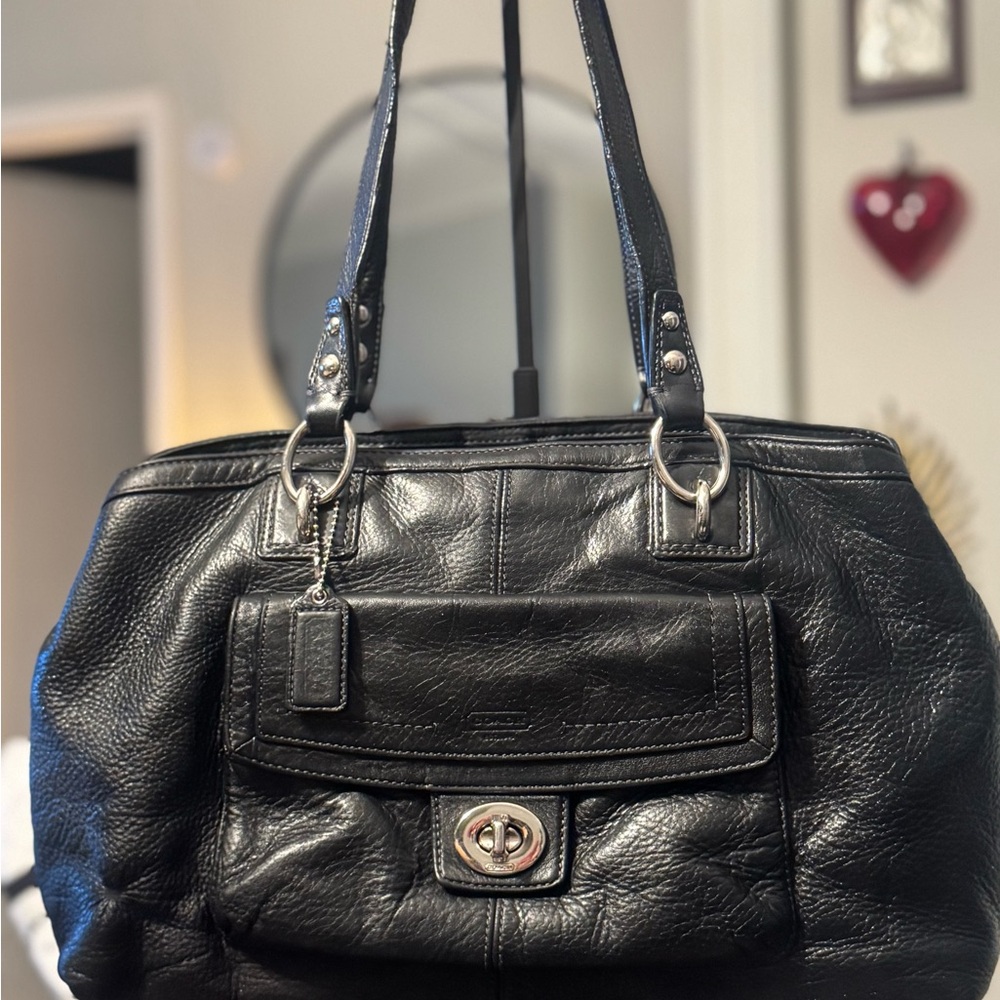 Coach Penelope Soft Pebbled Leather Carryall Satchel